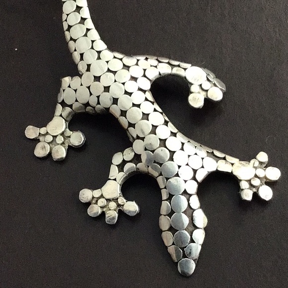 Sterling Silver Lizard Brooch. - Picture 11 of 13